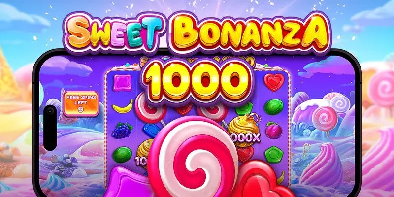 Sweet Bonanza 1000 Sweet Bonanza mobile slot game with candy symbols and 1000X multiplier