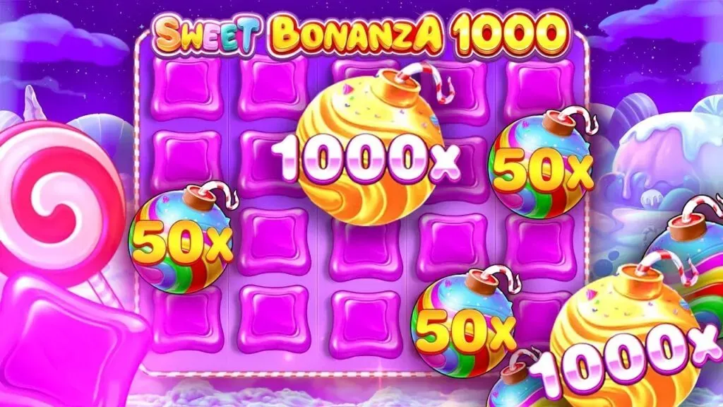 Sweet Bonanza 1000 Sweet Bonanza 1000 slot game showcasing candy bombs with multipliers
